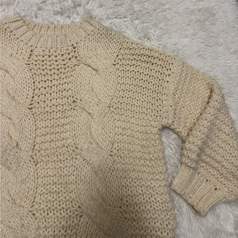 RAGA Cream Cable Knit Sweater RAGA Chunky Knit Sweater Cream RAGA Sweater